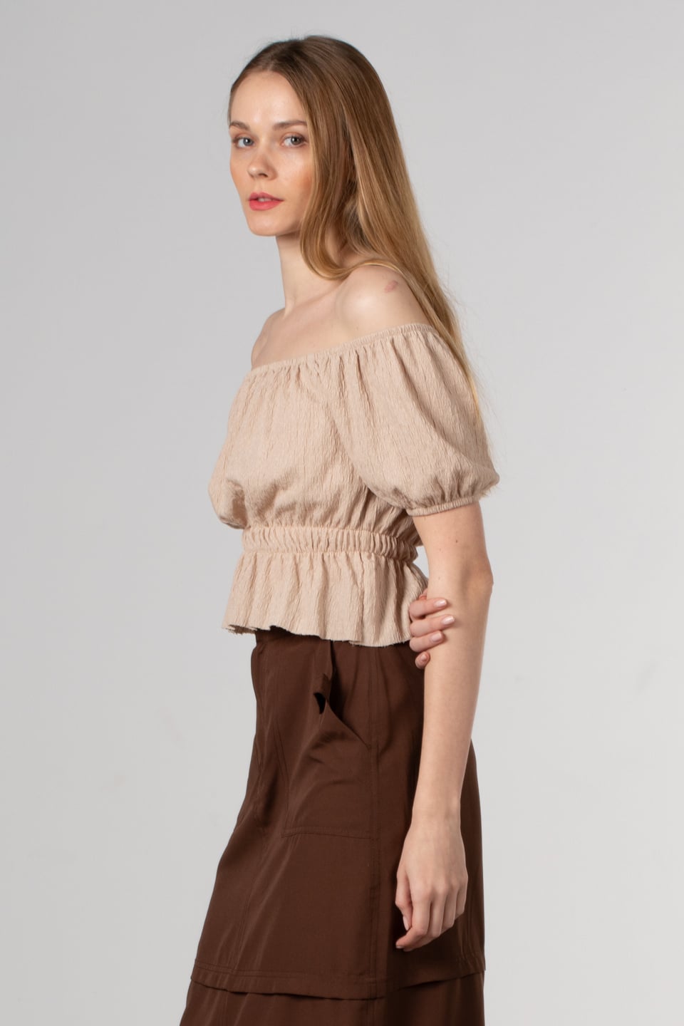Madonna yaka bluz-1655 Taş