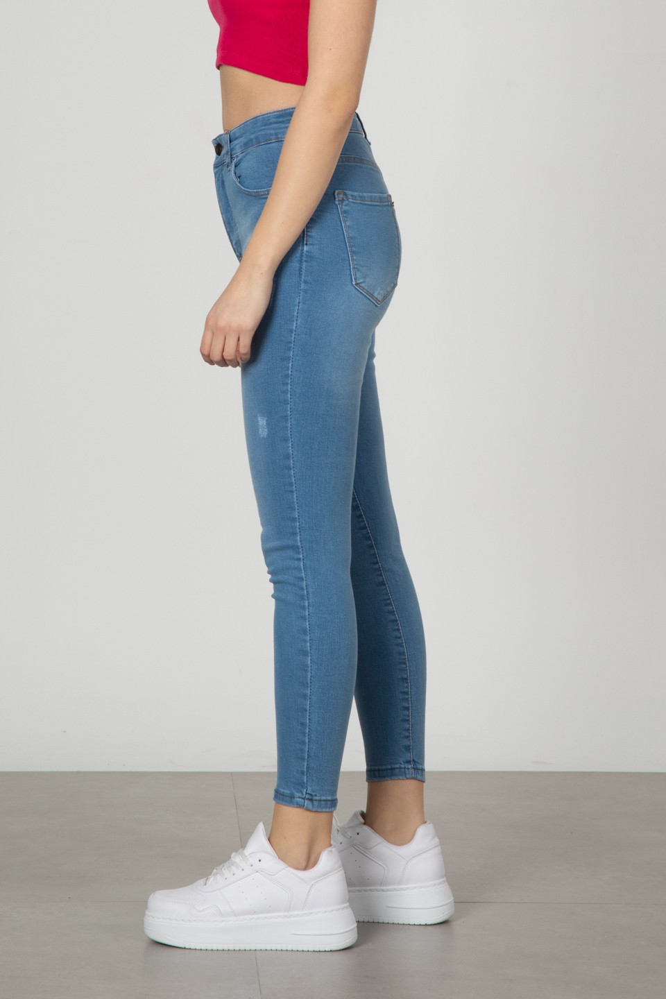 MİA Tırnaklı dar paça pantolon-13260 Koyu Buz