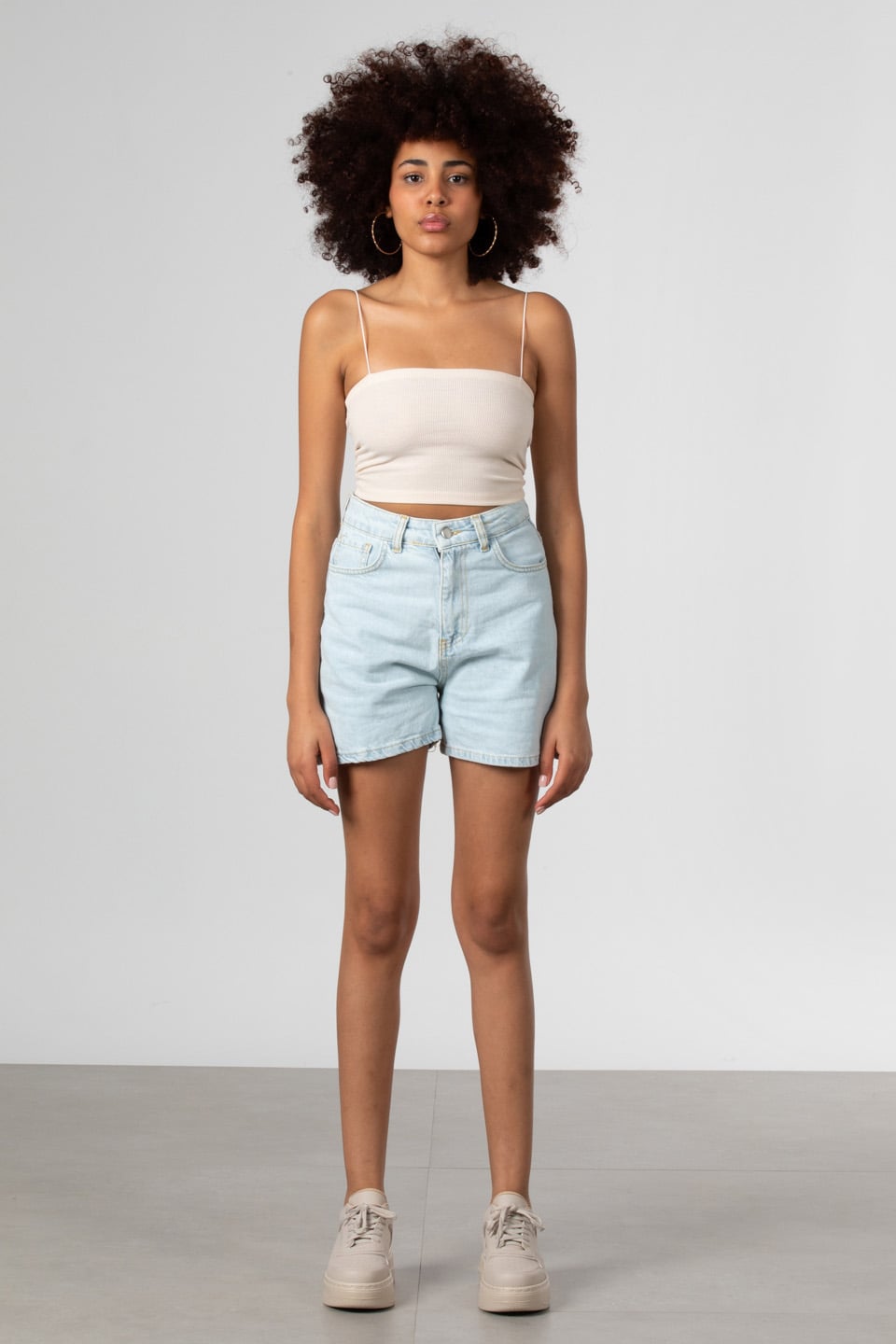 Mini jean şort-1033 Buz Mavi
