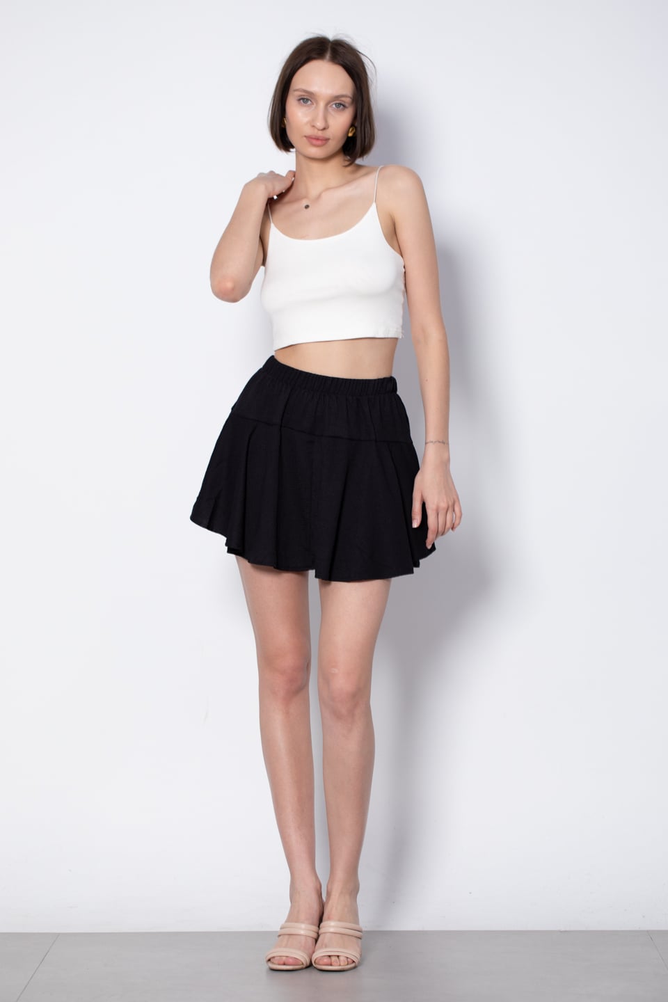 Mini şort etek-5089 Siyah