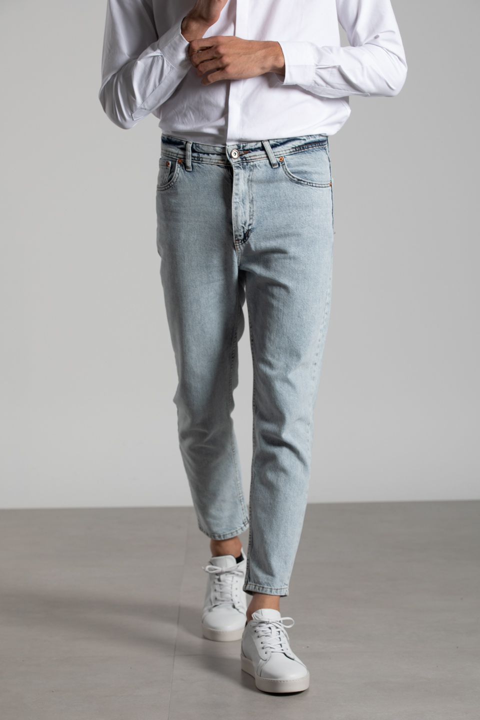 Mom Fit Jean Pantolon - Buz Mavisi