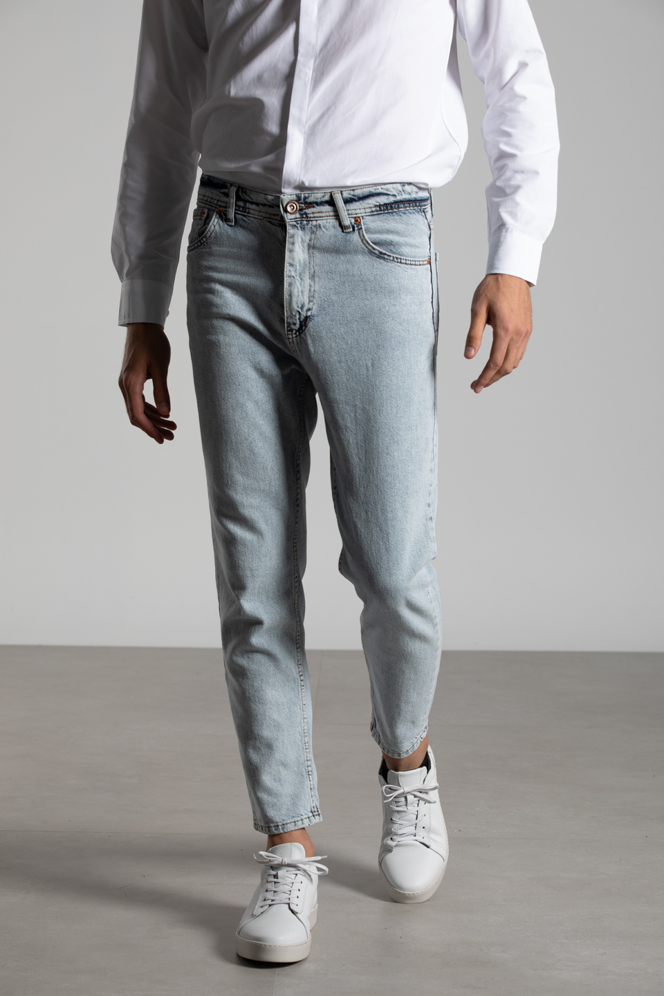 Mom Fit Jean Pantolon - Buz Mavisi