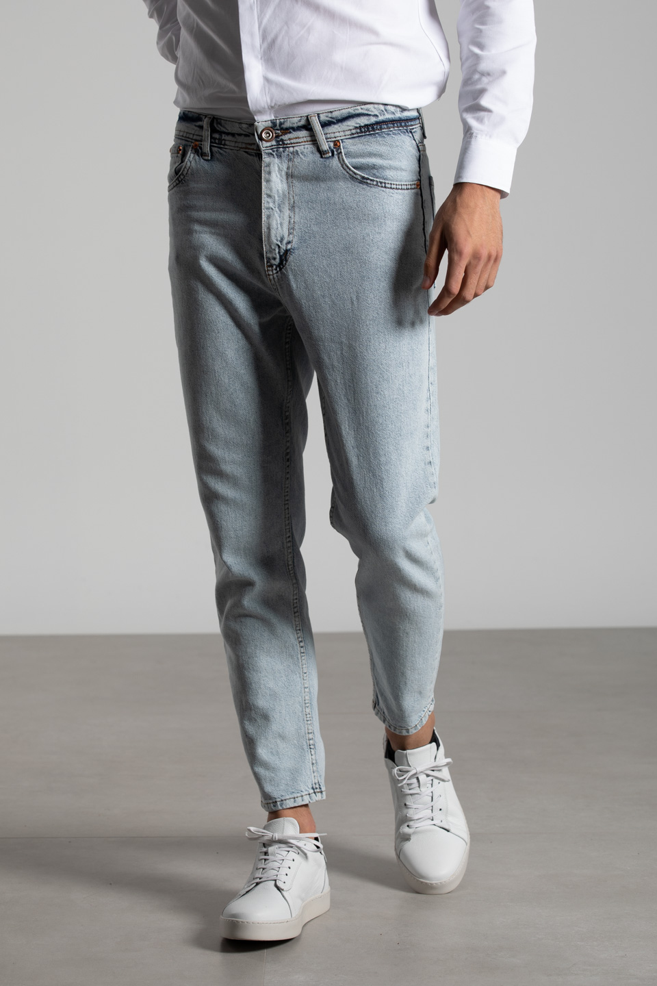 Mom Fit Jean Pantolon - Buz Mavisi
