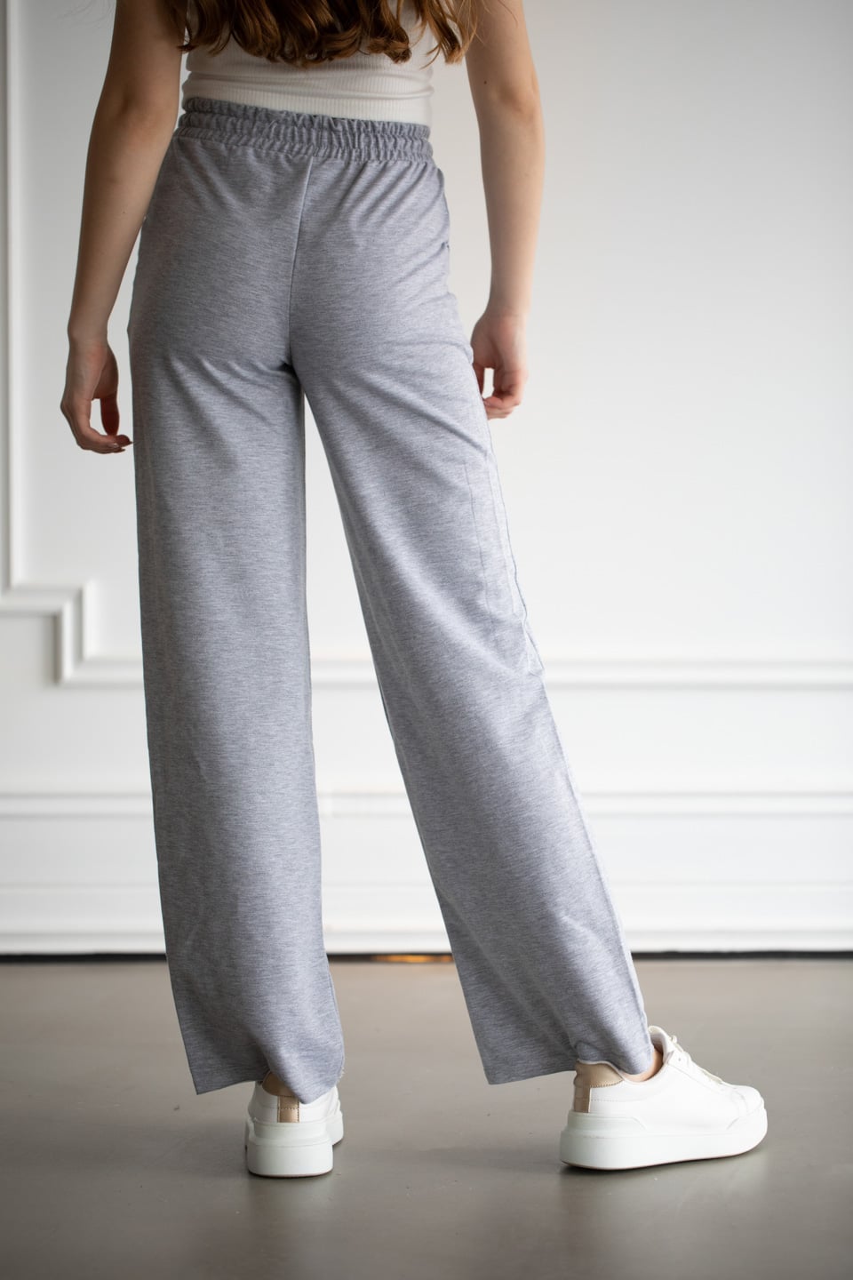 NEW YORK-Dizi yırtık eşofman altı-22F-165 Gri M.