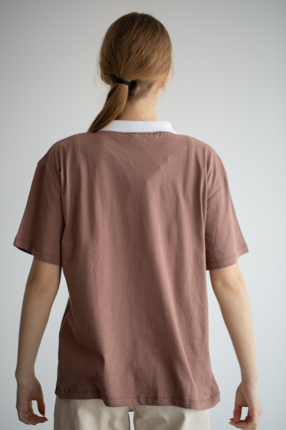 Newport baskılı basıc t-shirt-6260 Kahve