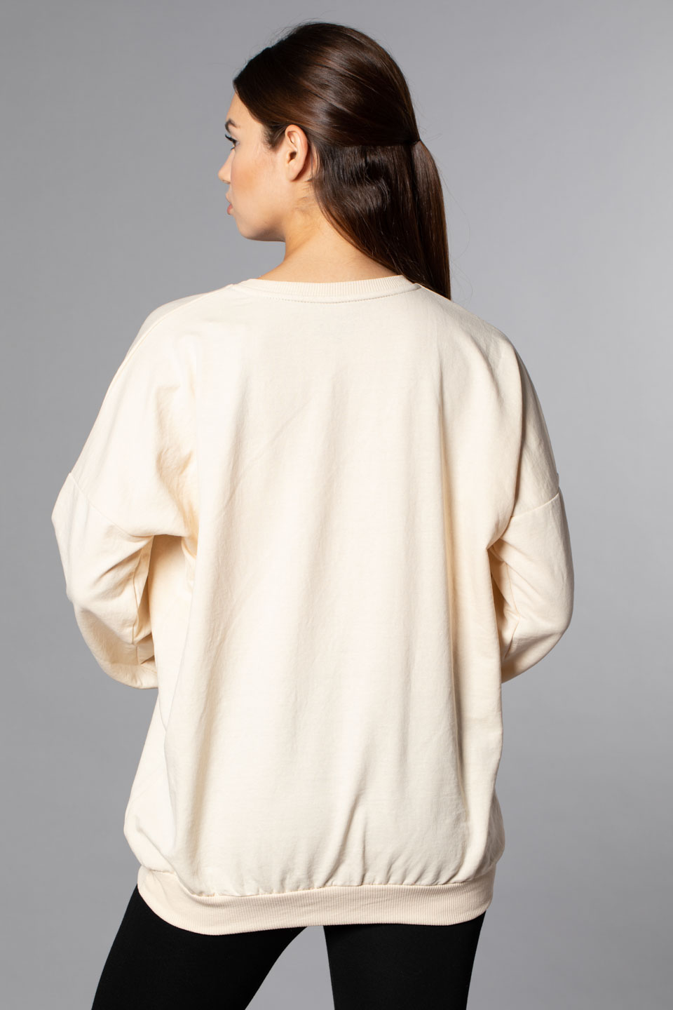 North Shore Baskılı Sweatshirt-Taş