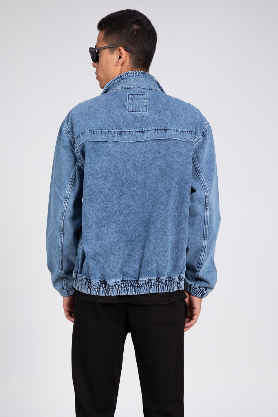 Ön arka parçalı 90's kot mont-165 Mavi Kar Y.