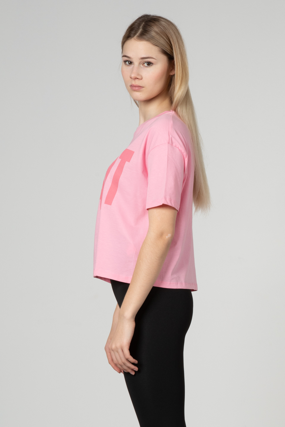 Ön talent baskılı t-shirt-9816 Pembe