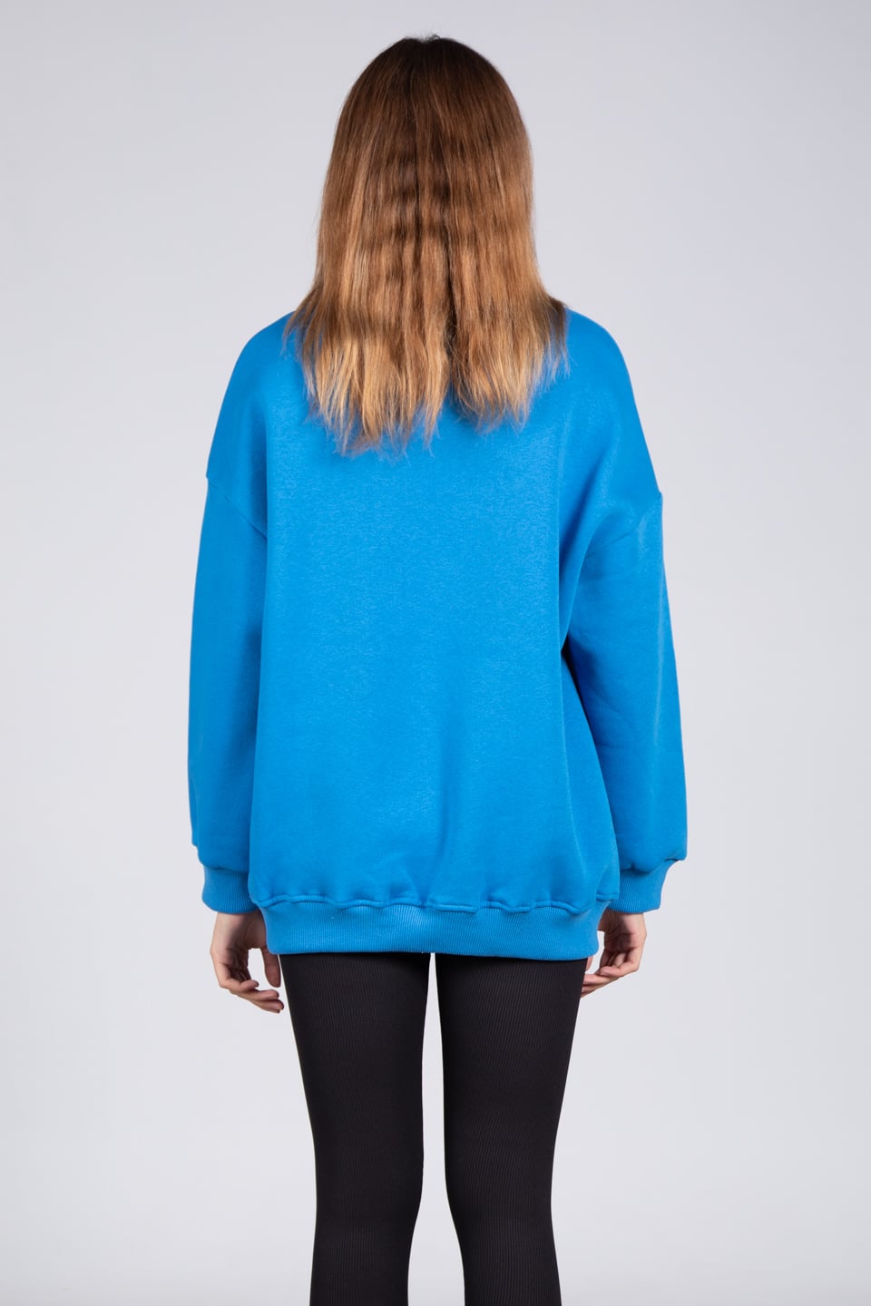Ön yazı baskılı sweatshirt-DVN0462 Saks