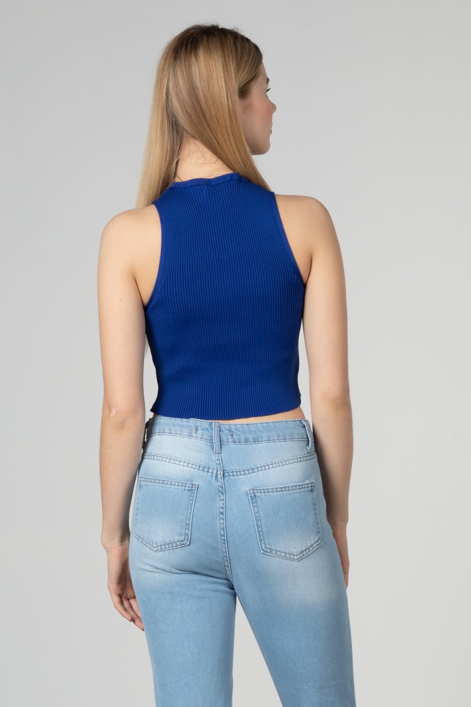 Önü çapraz taş detay body-8831 Saks