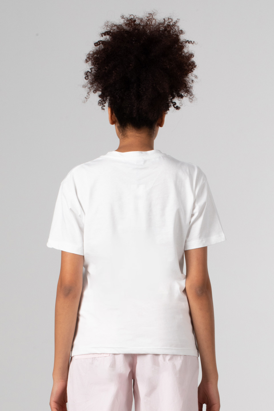 Önü kadın baskılı t-shirt-188 Beyaz