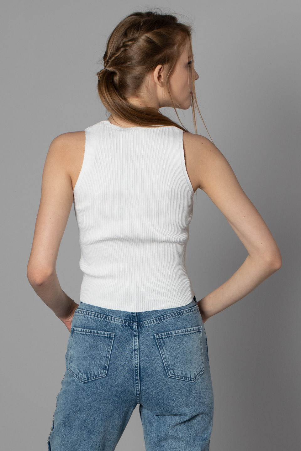 Önü zincir detay body-8297 Ekru
