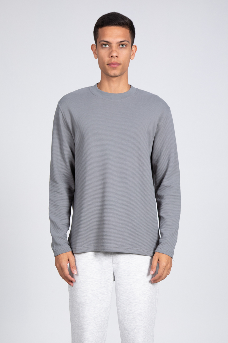 Ottoman bisiklet yaka sweatshirt-5406 A.Haki
