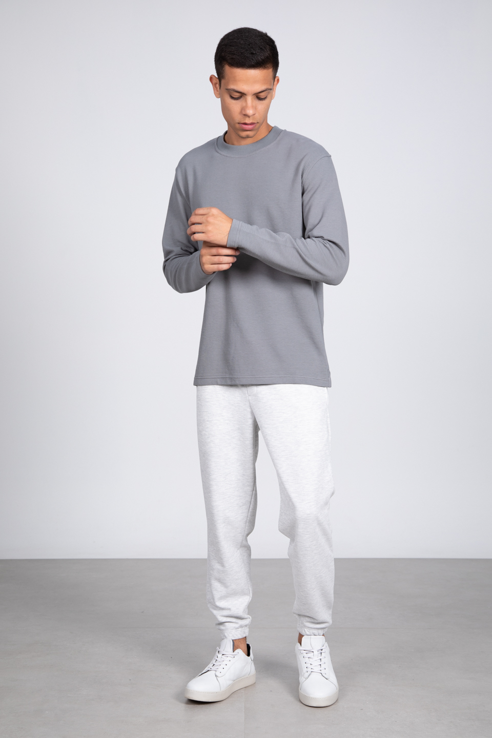 Ottoman bisiklet yaka sweatshirt-5406 A.Haki