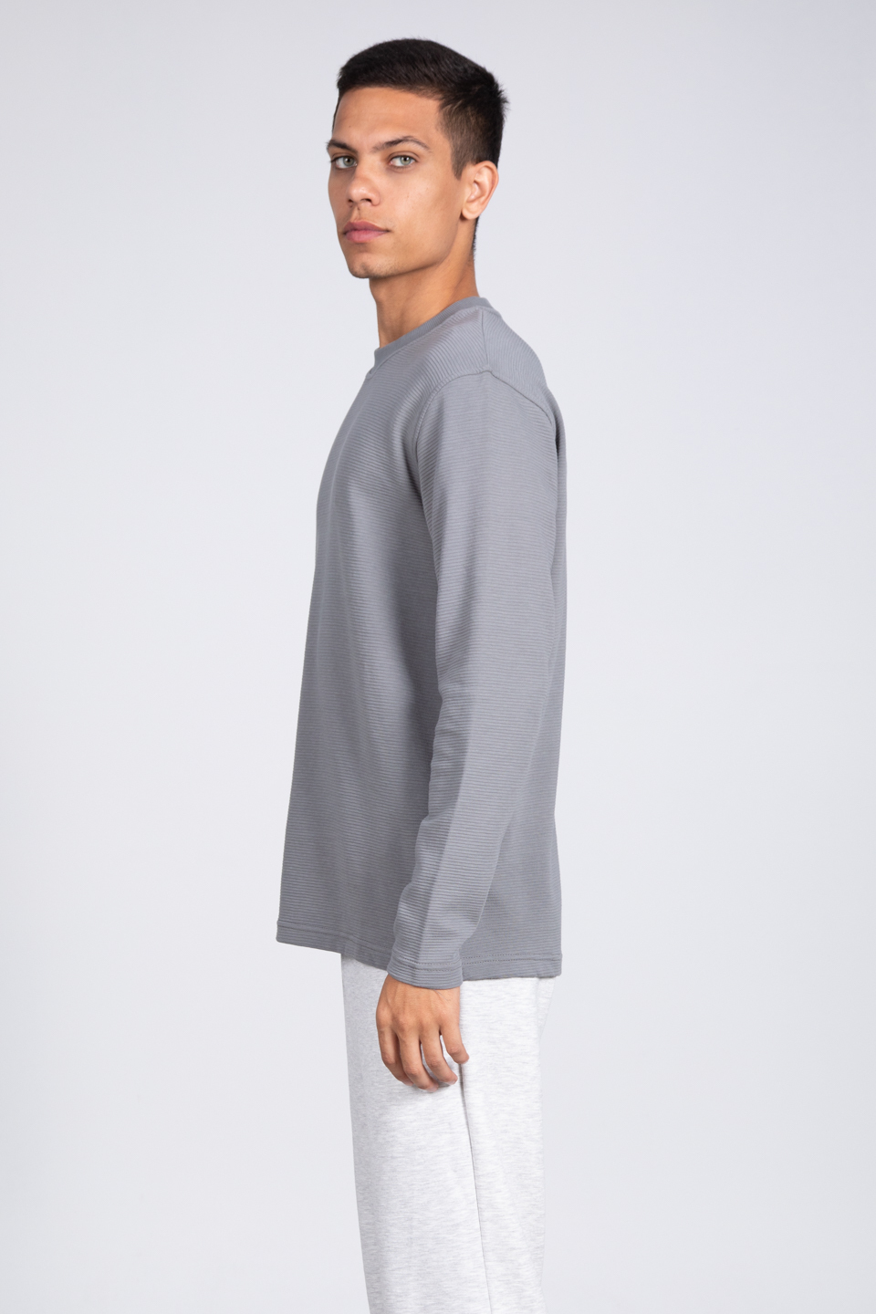 Ottoman bisiklet yaka sweatshirt-5406 A.Haki