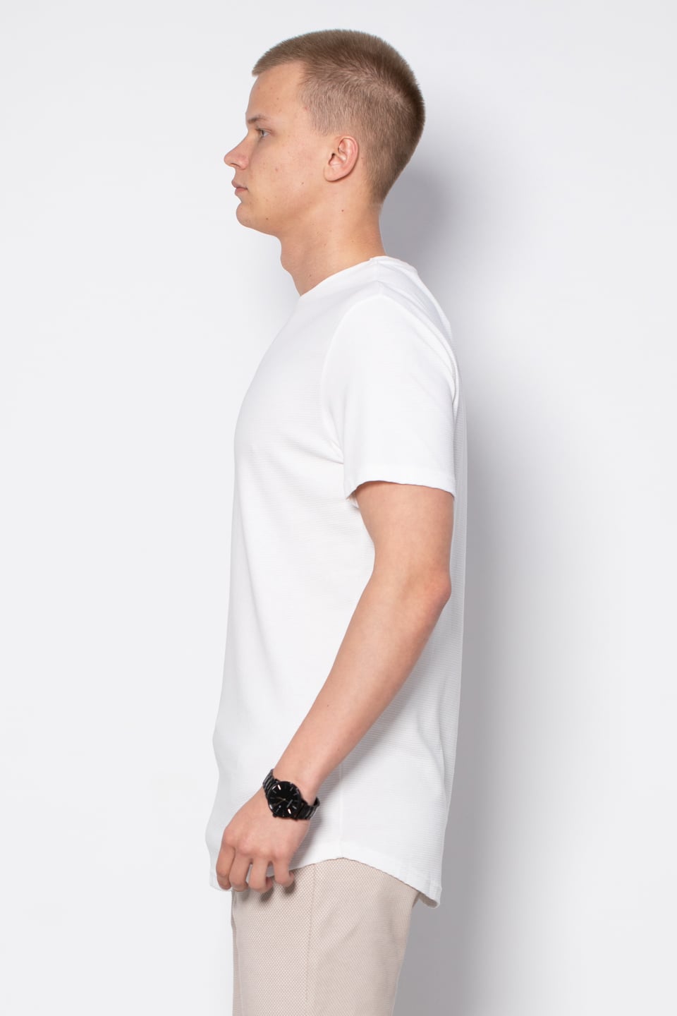 Ottoman oval etek t-shirt-2743 Beyaz