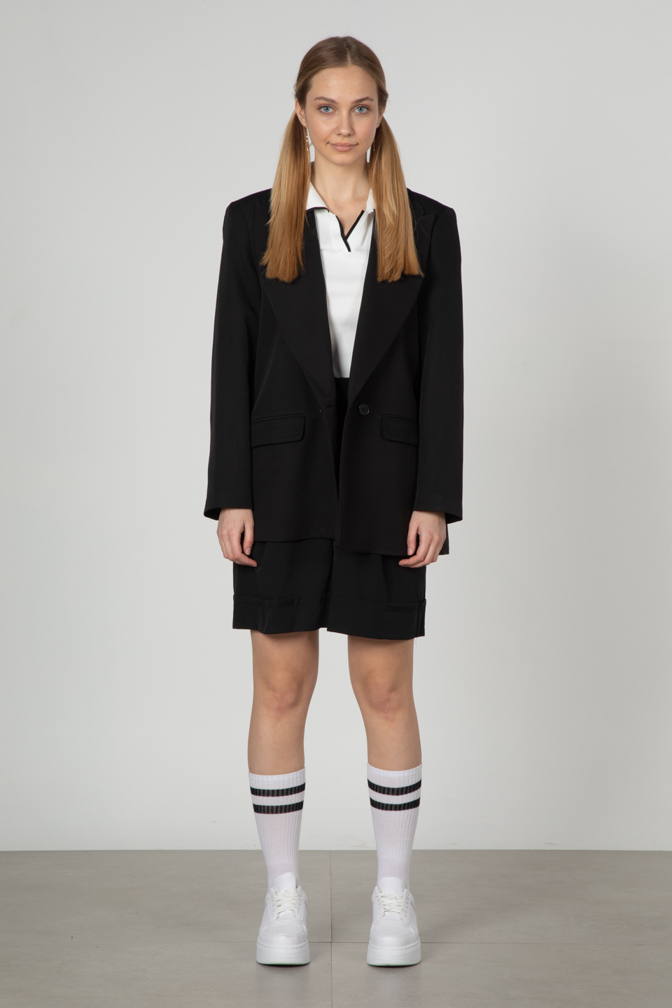 Oversize ceket-4246 Siyah