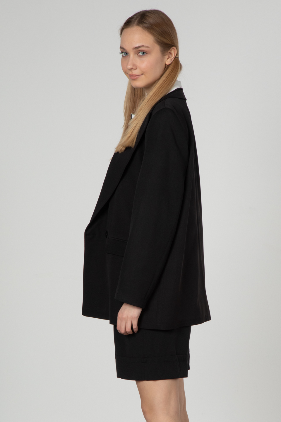 Oversize ceket-4246 Siyah