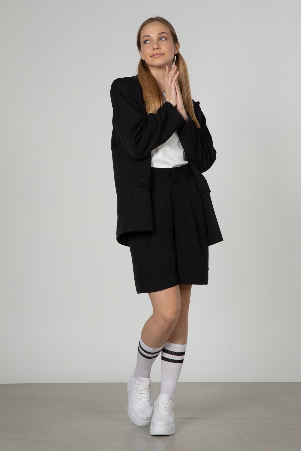 Oversize ceket-4246 Siyah