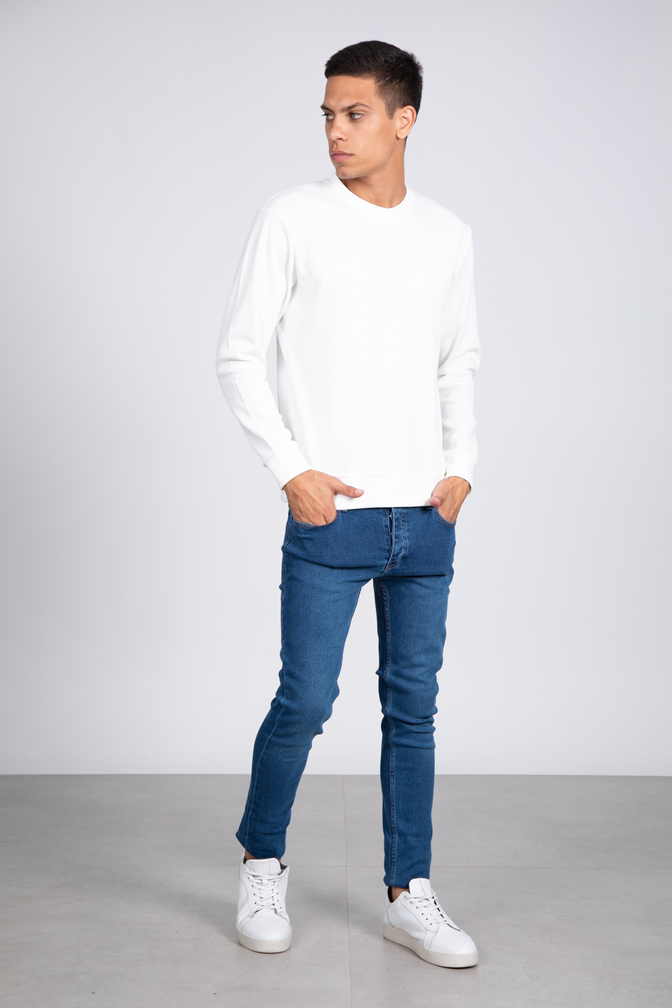 Oversize latin pike sweatshirt-010 Ekru