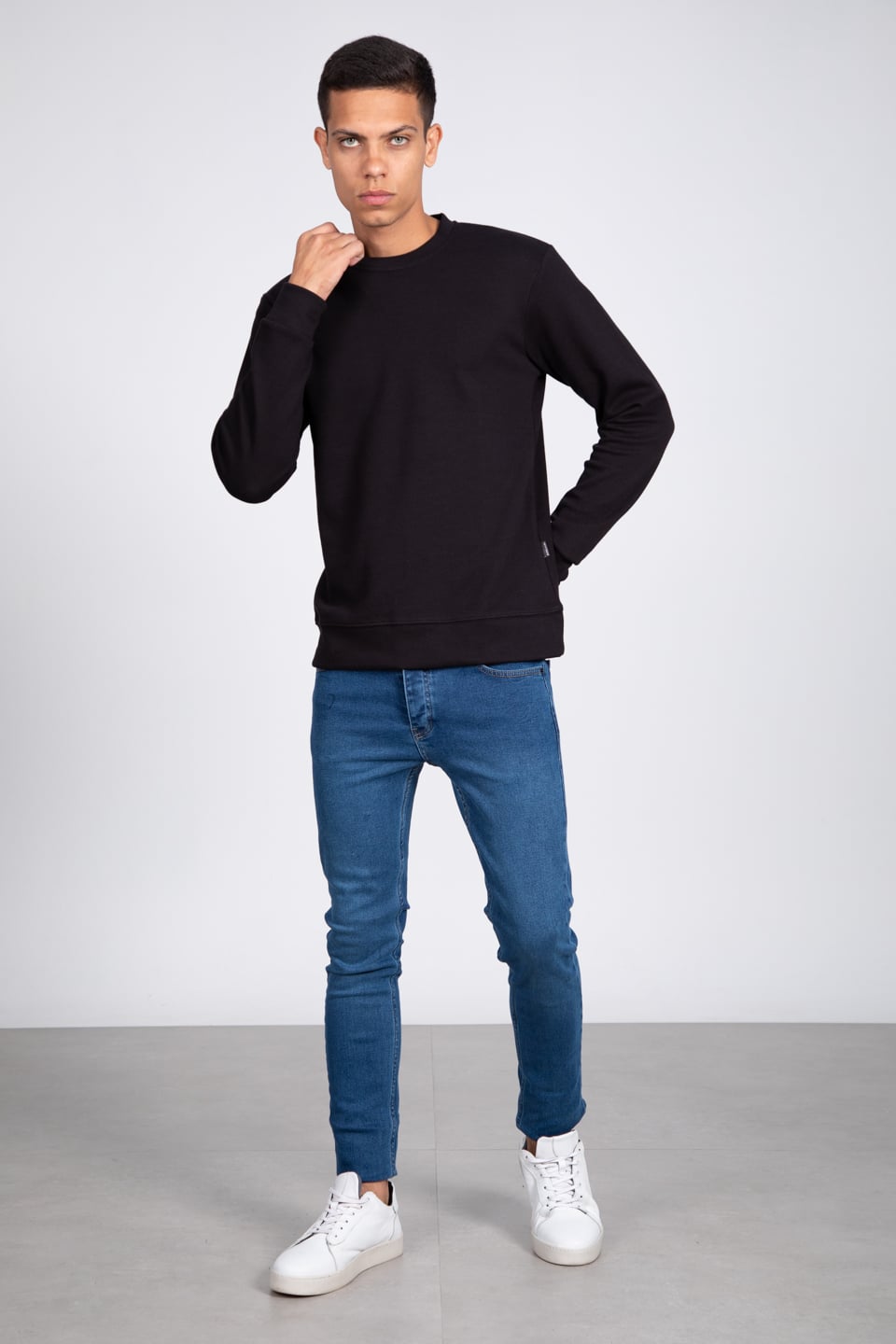 Oversize latin pike sweatshirt-010 Siyah