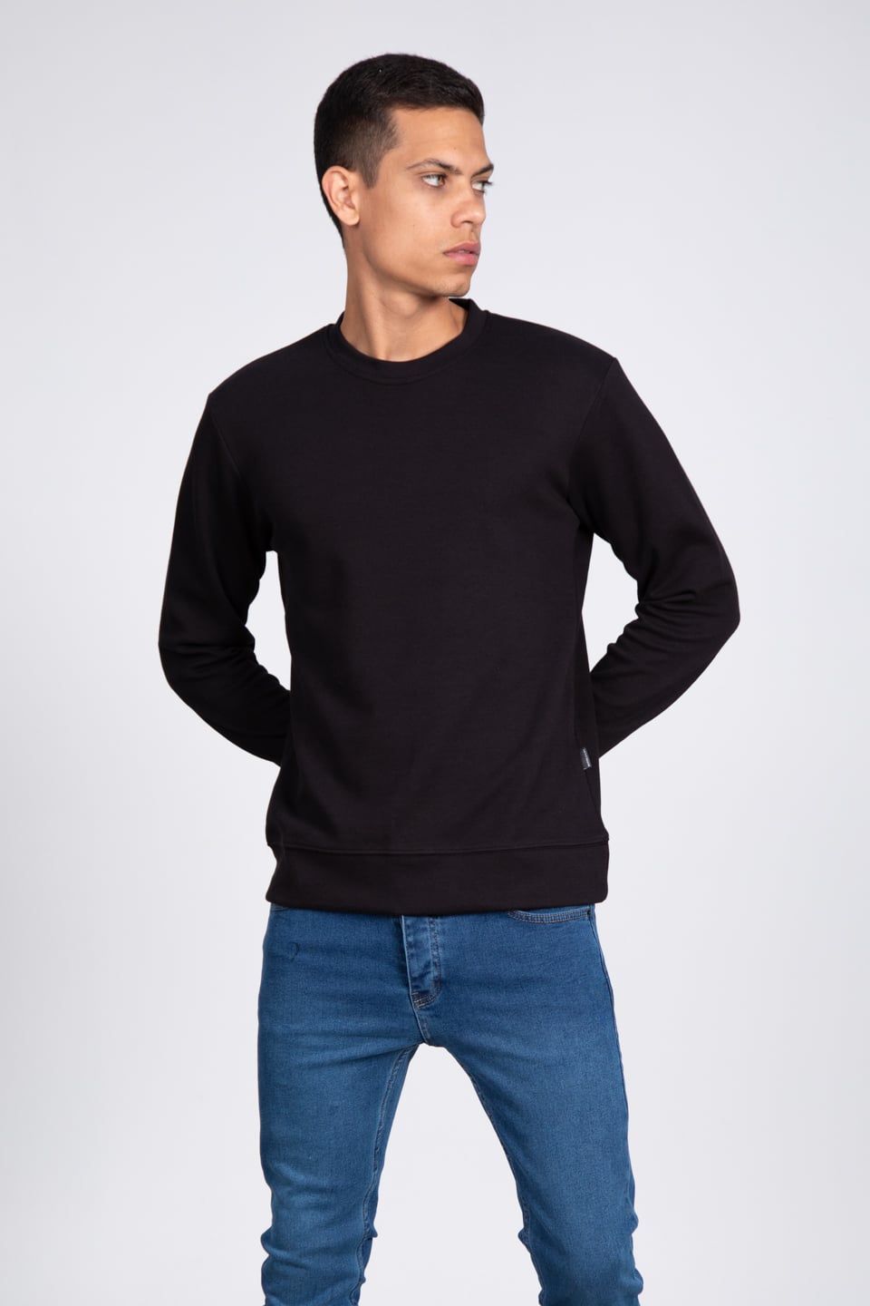 Oversize latin pike sweatshirt-010 Siyah
