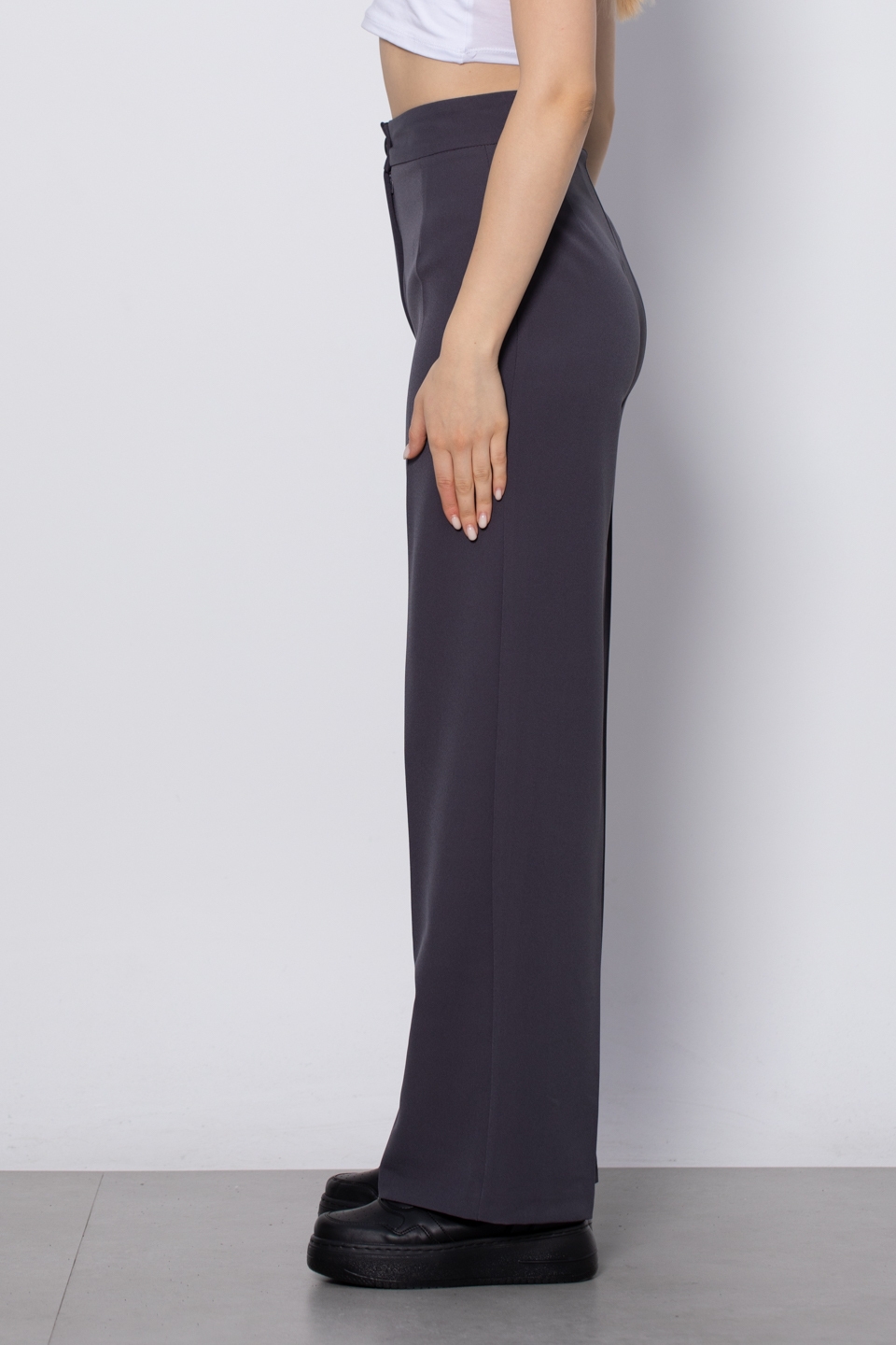 Oversize palazzo pantolon-3247 Antrasit