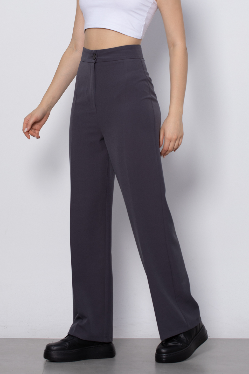 Oversize palazzo pantolon-3247 Antrasit