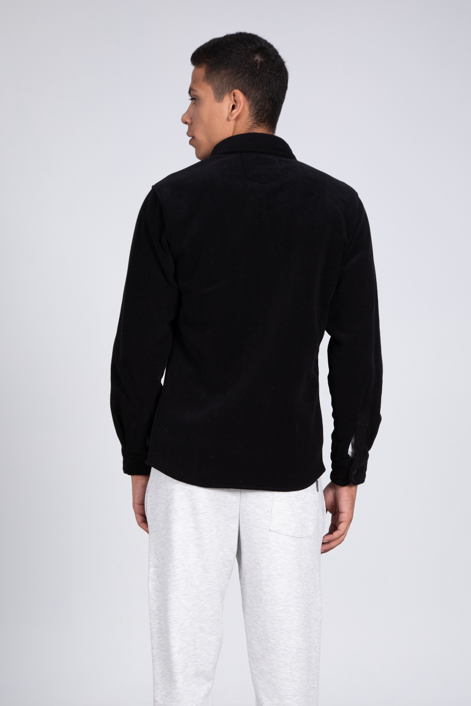 Oversize polar gömlek-16701 Siyah