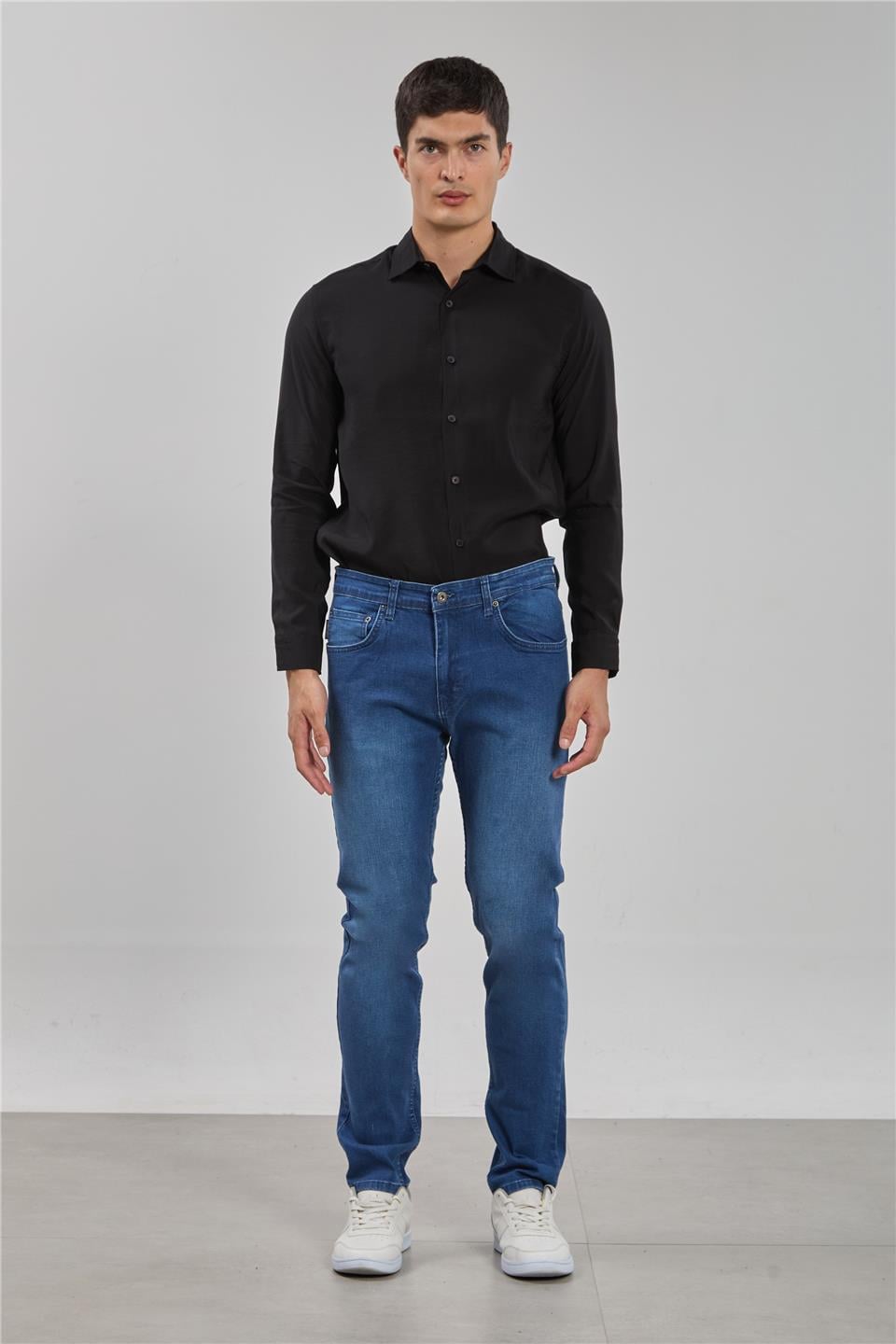 PABLO-Regular fit pantolon-5141 Açık Mavi