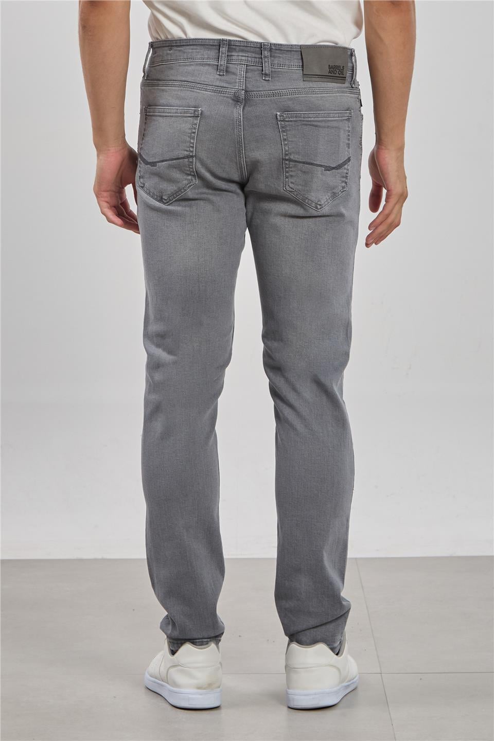 PABLO-Regular fit pantolon-5141 Gri