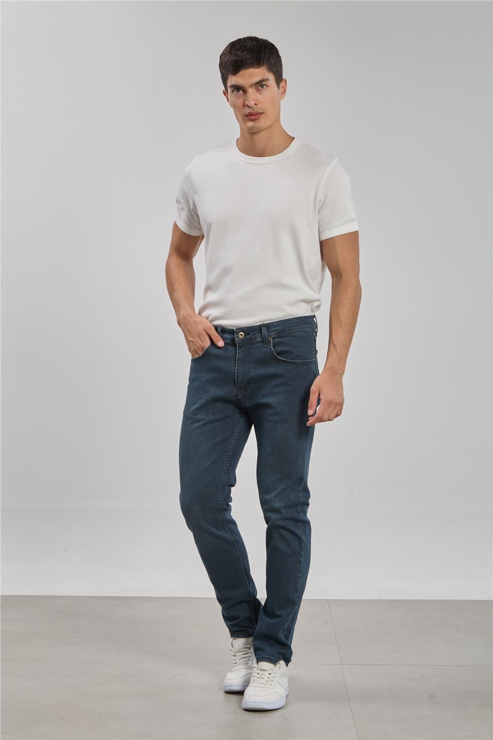 PABLO-Regular fit pantolon-5141 Kahve