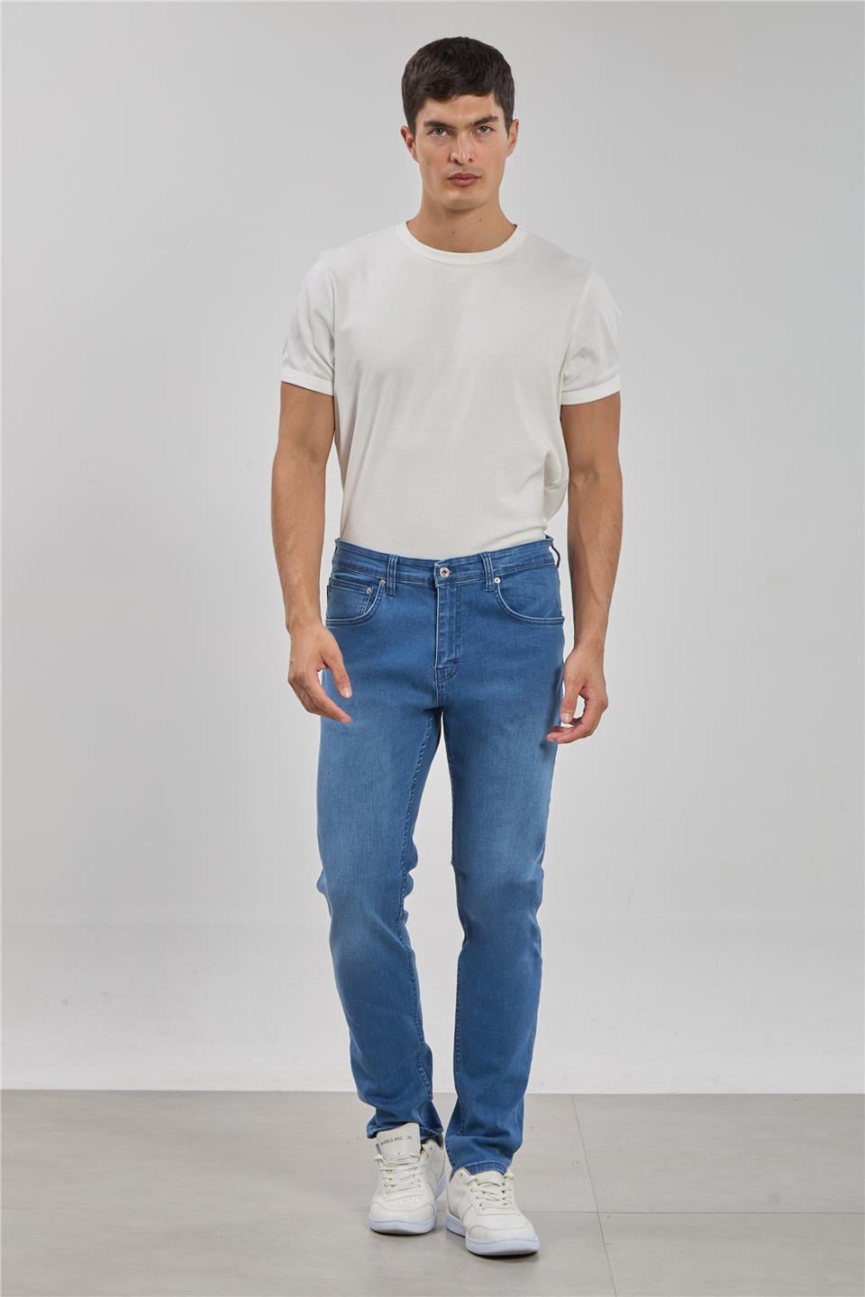 PABLO-Regular fit pantolon-5141 Mavi