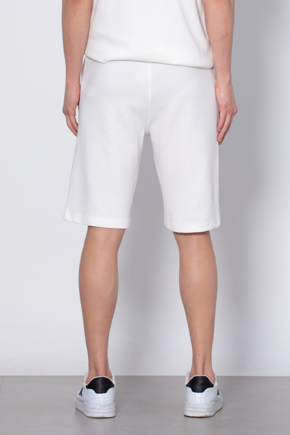 Paça garnili bermuda şort-8023 Ekru