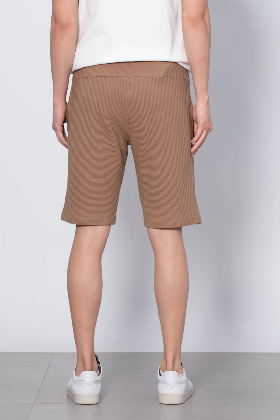 Paça garnili bermuda şort-8023 Vizon
