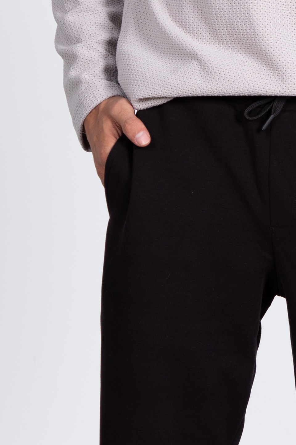 Paça lastikli eşofman altı-9056 Siyah