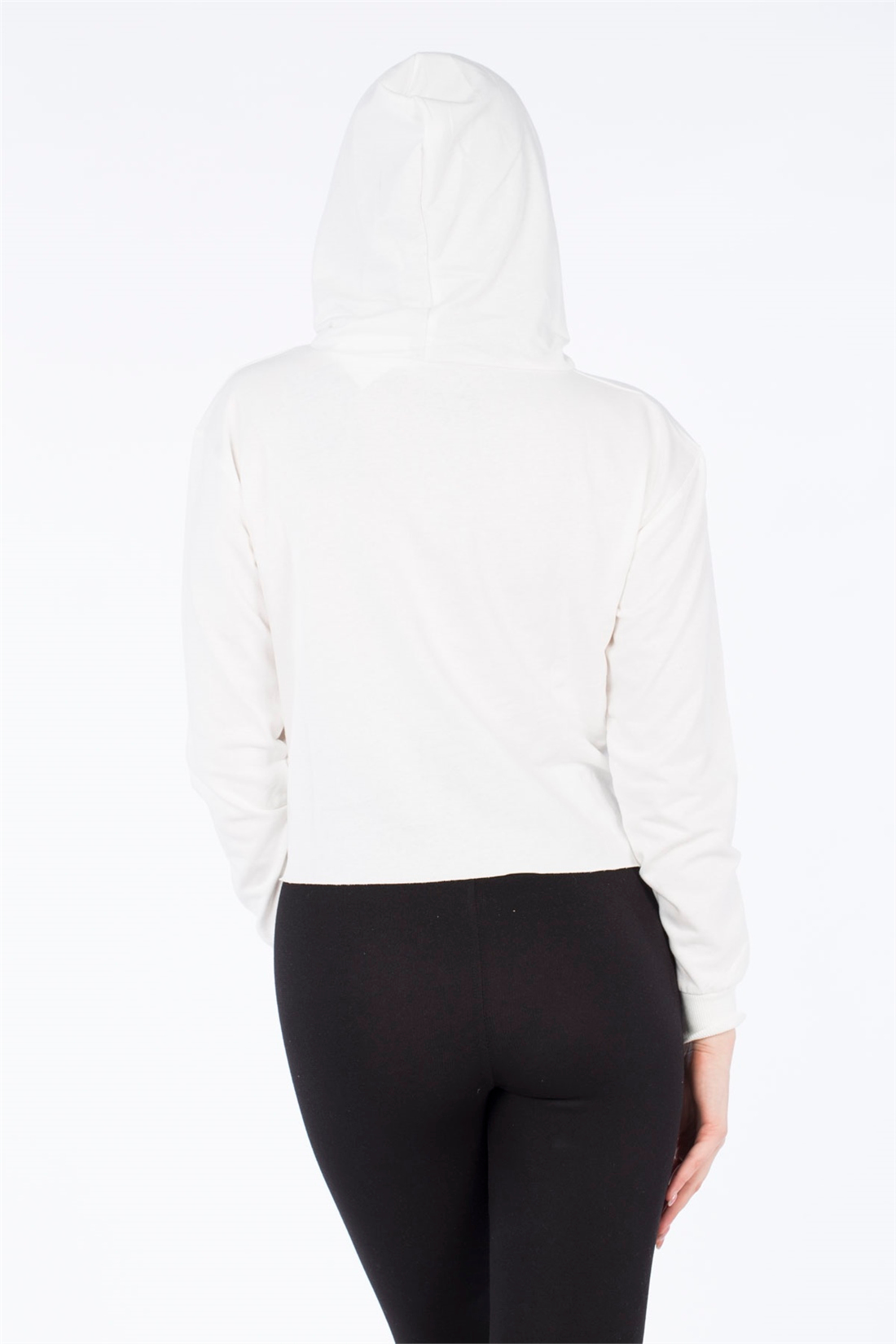 Panda Baskılı Sweatshirt-Ekru