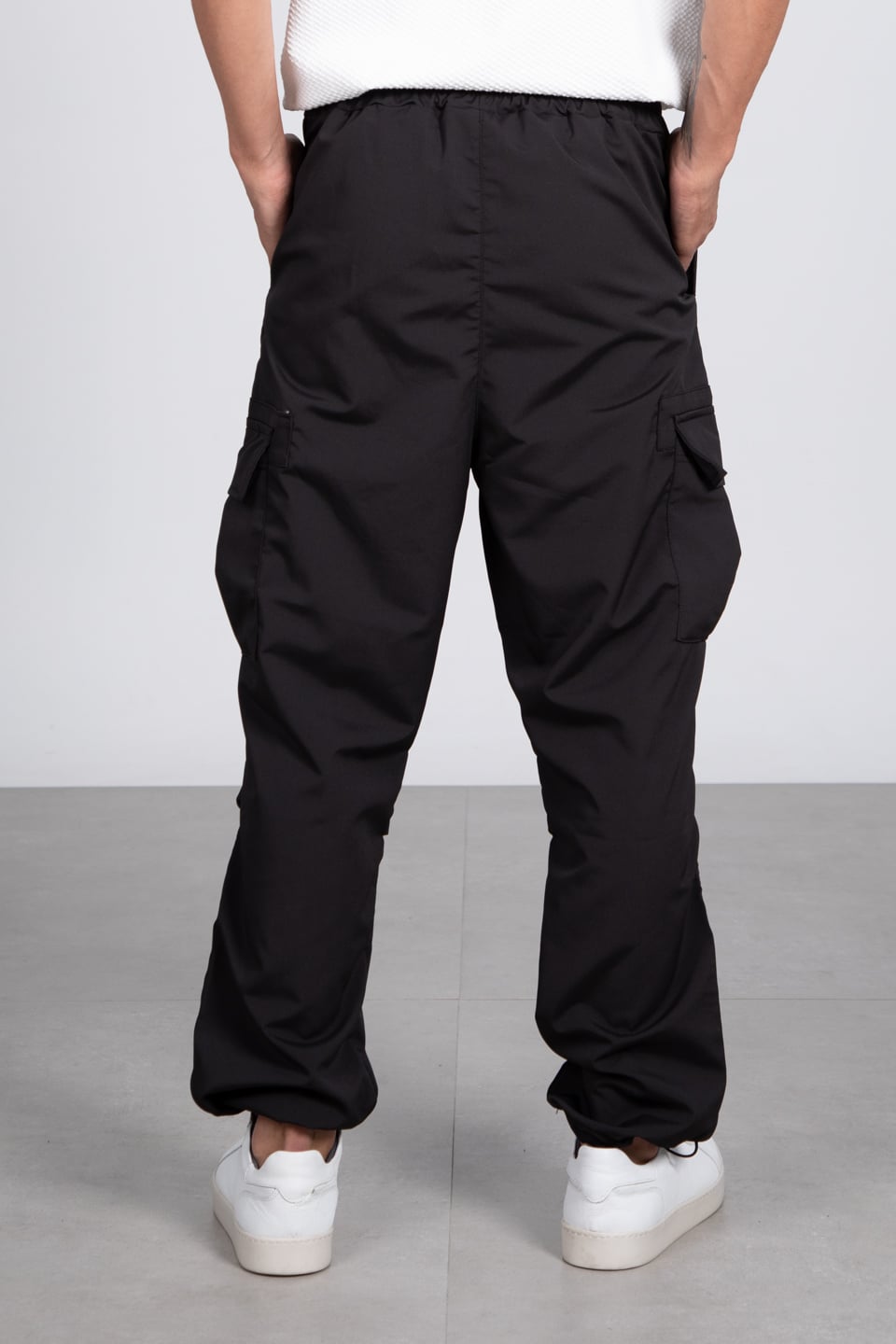 Paraşüt kargo baggy pantolon-1060 Siyah