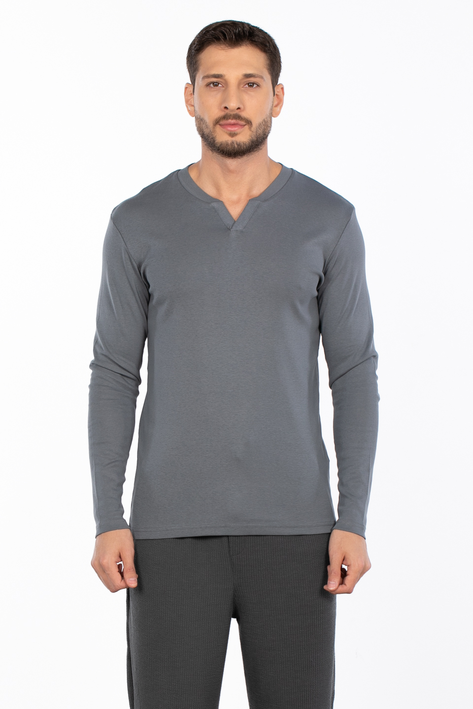 Patlı düğme detay sweat-5066 A.Haki