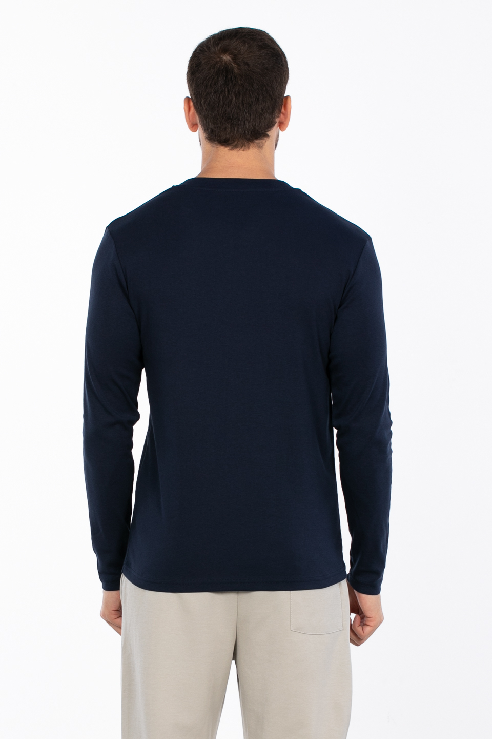 Patlı düğme detay sweat-5066 İndigo