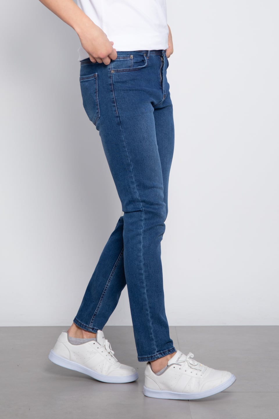 Paul-Slim fit jean pantolon-5220 Orta Mavi