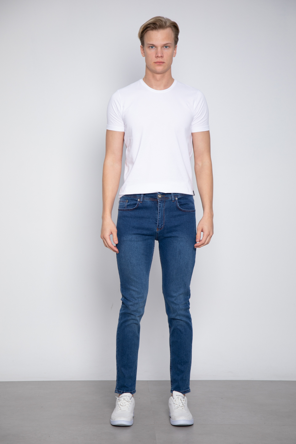 Paul-Slim fit jean pantolon-5220 Orta Mavi