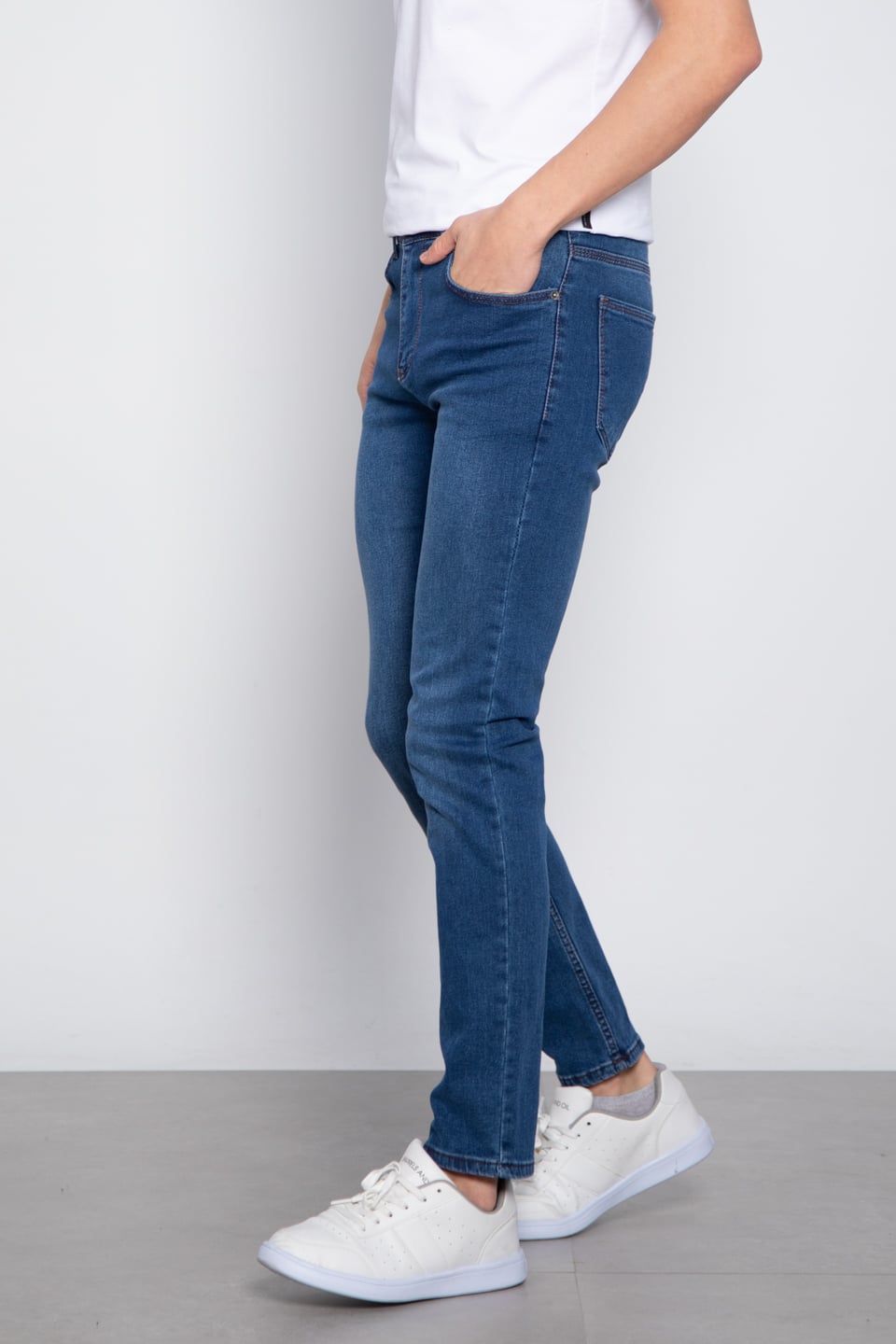Paul-Slim fit jean pantolon-5220 Orta Mavi
