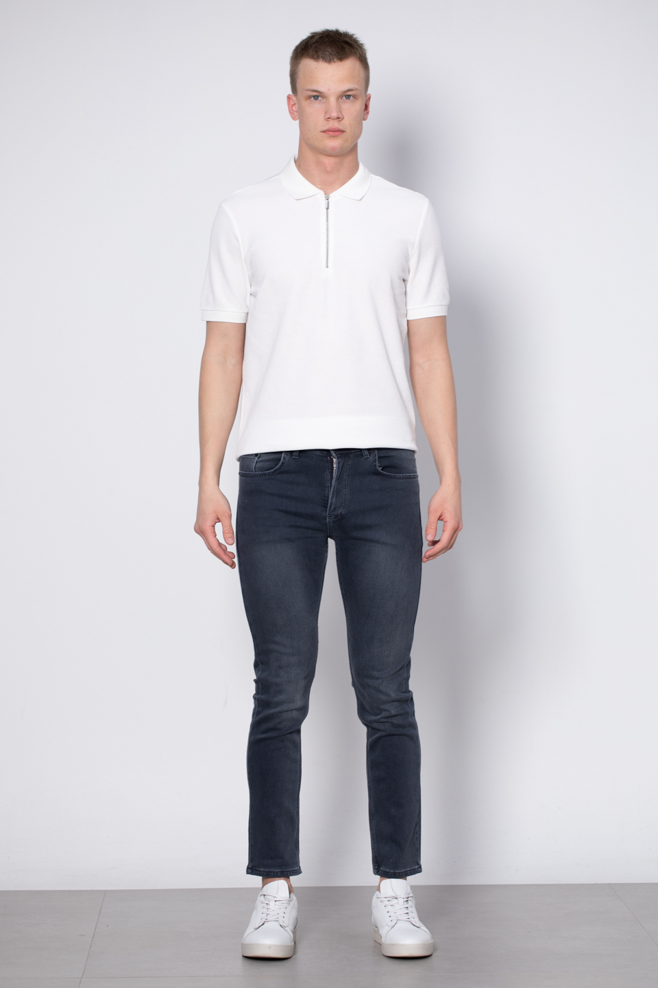 PAUL Slim fit pantolon-2220 Gri