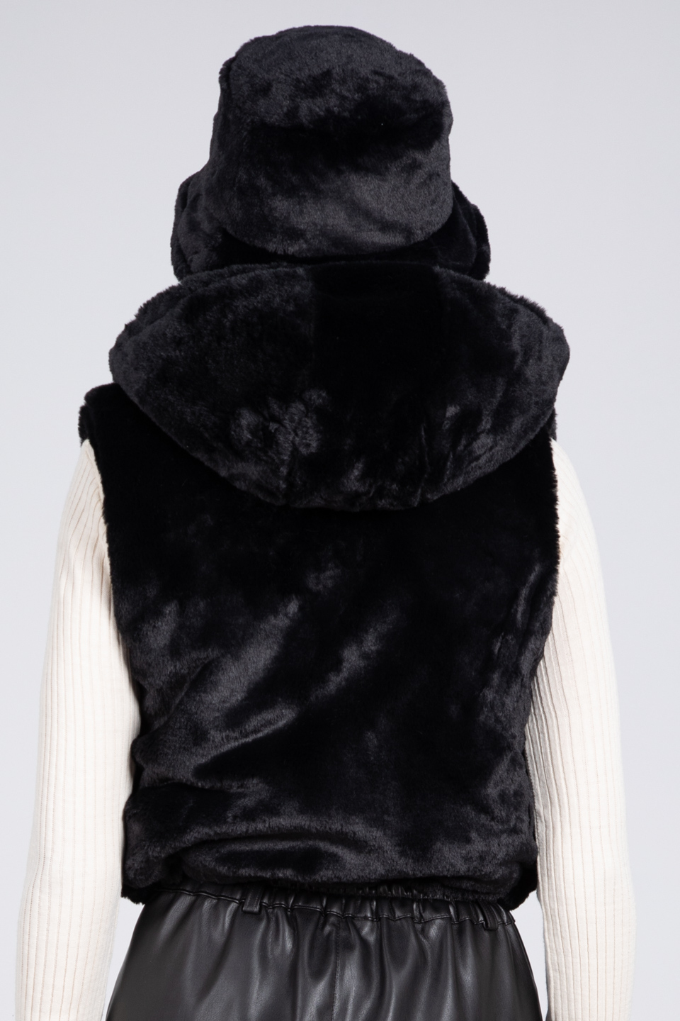 Peluş bucket şapka-12839-1 Siyah