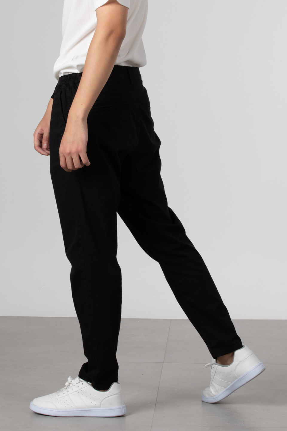 Pileli gabardin pantolon-2778 Siyah