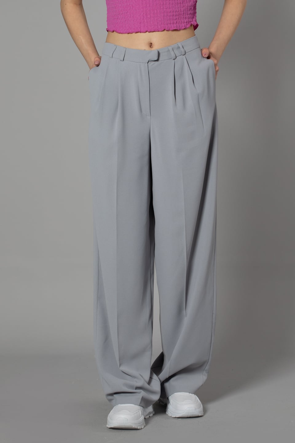 Plazzo pantolon-3715 Gri