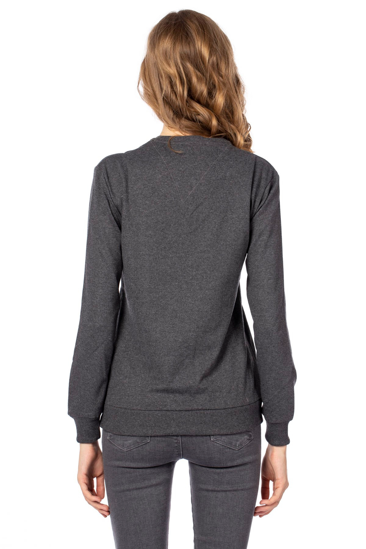 Please yourself baskılı sweatshirt-103BK020257 Koyu Ant. M.