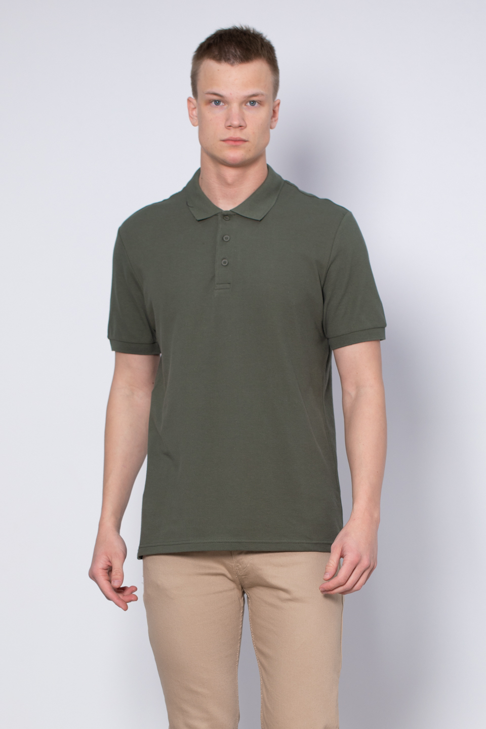 Polo yaka pike t-shirt-2127 Haki