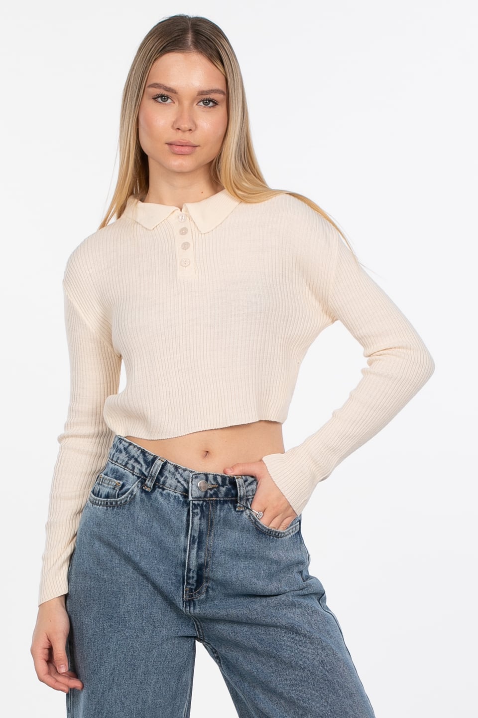 Polo yaka triko body-4017 Ten
